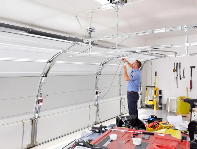 Garage door cable repair service by Gastonia Garage Door Repair in Gastonia