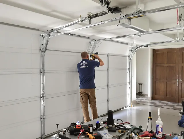 Gastonia Garage Door Repair certified technician performing precision garage door repair in Gastonia